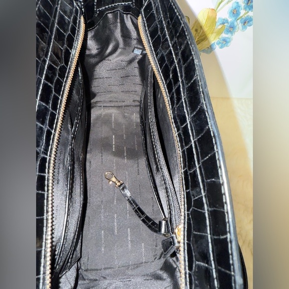 Michael Kors Hamilton Crocodile-Embossed Satchel - Picture 6 of 12